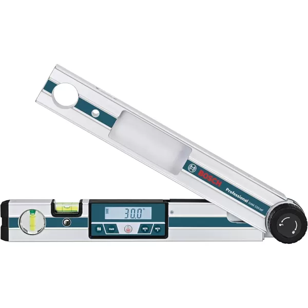 imageBOSCH GAM 220 MF 4in1 Digital Angle Finder Includes Leg Extension 4 AA Batteries ampamp Carrying Case