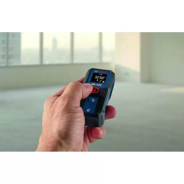 imageBOSCH GLM10023 100 Ft Blaze Laser Distance Measure Includes 2 AA Batteries100 FT