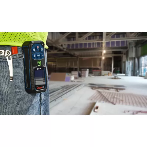 imageBOSCH GLM16522 165 Ft Blaze Laser Distance Measure Includes 2 AA Batteries Belt Clip ampamp PouchGreen Laser