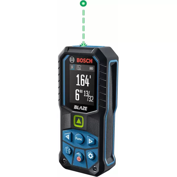 imageBOSCH GLM16522 165 Ft Blaze Laser Distance Measure Includes 2 AA Batteries Belt Clip ampamp PouchGreen Laser