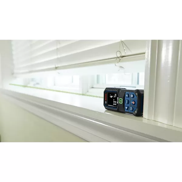 imageBOSCH GLM16522 165 Ft Blaze Laser Distance Measure Includes 2 AA Batteries Belt Clip ampamp PouchGreen Laser