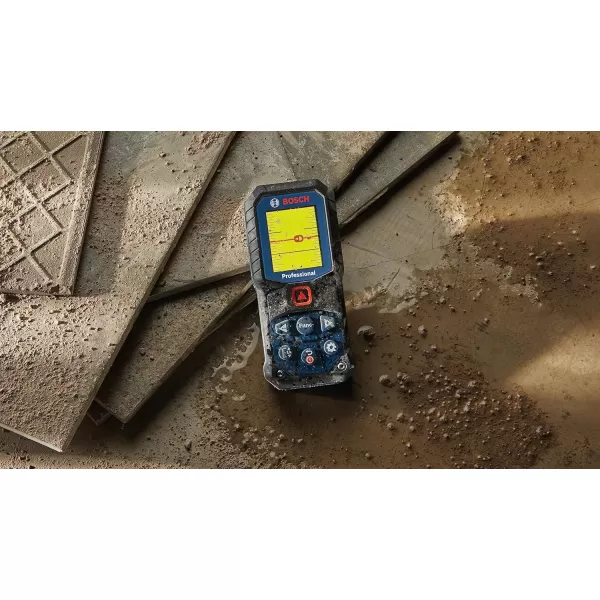 imageBOSCH GLM16522 165 Ft Blaze Laser Distance Measure Includes 2 AA Batteries Belt Clip ampamp PouchRed Laser