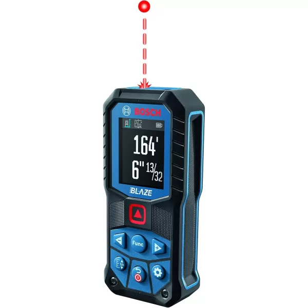 imageBOSCH GLM16522 165 Ft Blaze Laser Distance Measure Includes 2 AA Batteries Belt Clip ampamp PouchRed Laser