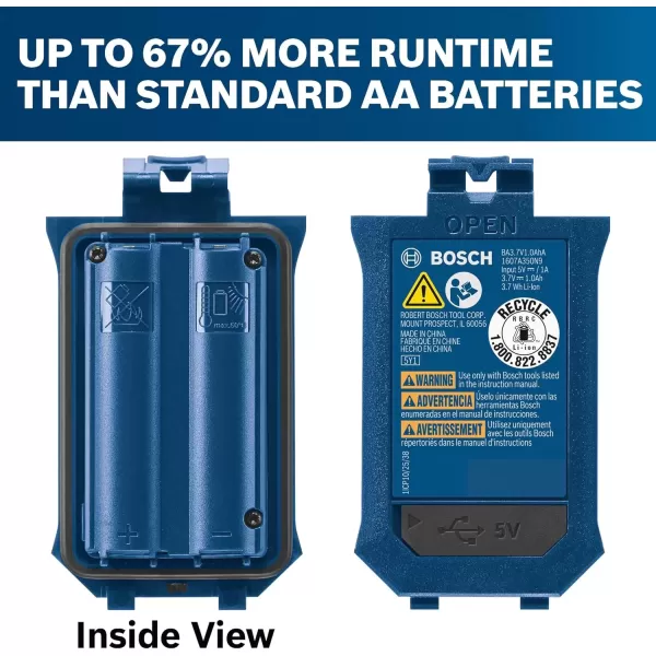 imageBOSCH GLM16527CGL 165 Ft Blaze GreenBeam Laser Distance Measure with 37V LithiumIon 10 Ah Battery Includes 10 Ah 37V LithiumIon Battery Belt Clip ampamp Pouch