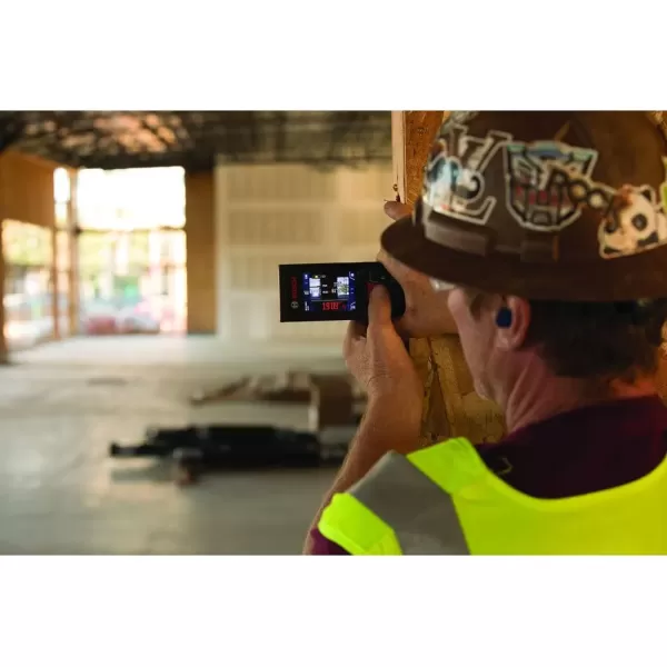 imageBOSCH GLM400C 400 Ft Blaze Outdoor Connected Laser Measure with Camera Viewfinder Includes 3 AA Batteries Hand Strap ampamp PouchAA Battery Version