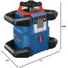 imageBOSCH GRL400080CHVK REVOLVE 18V Connected SelfLeveling HorizontalVertical Rotary Laser Kit Includes CORE18V 4 Ah Battery ampamp Charger Tripod Grade Rod Receiver Carrying Case ampamp Accessories4000 ft Rotary Laser