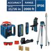imageBOSCH GRL200040HVK REVOLVE SelfLeveling HorizontalVertical Rotary Laser Kit Includes Tripod Grade Rod Laser Receiver 2 D Batteries 4 AA Batteries Hard Carrying Case ampamp Accessories2000 ft Rotary Laser Kit wRemote