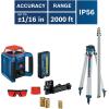 imageBOSCH GRL200040HVK REVOLVE SelfLeveling HorizontalVertical Rotary Laser Kit Includes Tripod Grade Rod Laser Receiver 2 D Batteries 4 AA Batteries Hard Carrying Case ampamp Accessories2000 ft Rotary Laser Kit