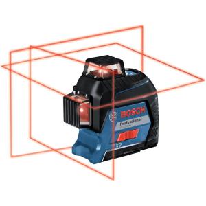 imageBOSCH GLL3330CG 200 Ft 12V Max Connected 360 Degree GreenBeam Laser Includes 20 Ah 12V Max LithiumIon Battery ampamp Charger AA1 Alkaline Battery Adapter Hard Carrying Case ampamp AccessoriesRed 3Plane Line Laser