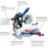 imageBOSCH CM10GD Compact Miter Saw  15 Amp Corded 10 Inch DualBevel Sliding Glide Miter Saw with 60Tooth Carbide Saw BladeMiter Saw