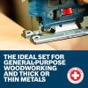 imageBOSCH T5002 TShank MultiPurpose Jigsaw Blades 10 Piece Assorted Jig Saw Blade Set for Cutting Wood and Metal