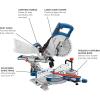 imageBosch GCM18V08N14 18V 812 In SingleBevel Slide Miter Saw Kit with 1 CORE18V 80 Ah PROFACTOR Performance Batteryw 18V 8 Ah Battery