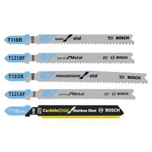 imageBOSCH T30C TShank MultiPurpose Jigsaw Blades 30 Piece Assorted Jig Saw Blade Set for Cutting Wood and Metal5Pack