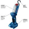 imageBOSCH GXL18V496B22 18V 4Tool Combo Kit with Compact Tough 12 In DrillDriver TwoInOne 14 In and 12 In BitSocket Impact Driver Compact Reciprocating Saw LED Worklight and 2 Ah Batteries