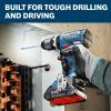 imageBOSCH GXL18V501B25 18V 5Tool Combo Kit with 2In1 BitSocket Impact DriverWrench 12 In Hammer DrillDriver Reciprocating Saw Circular Saw LED Worklight and 2 CORE18V 4 Ah Compact Batteries6Tool Combo Kit