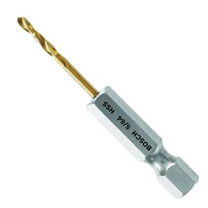 imageBOSCH TI9IM 9Piece Assorted Set Titanium Nitride Coated Metal Drill Bits  Impact Tough with ImpactRated Hex Shank Ideal for HeavyGauge Carbon Steels Light Gauge Metal Hardwood564 Diameter