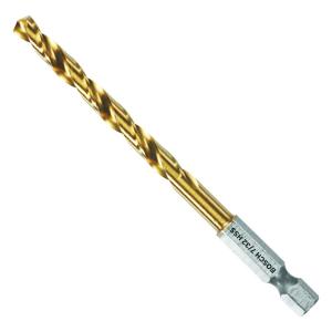imageBOSCH TI9IM 9Piece Assorted Set Titanium Nitride Coated Metal Drill Bits  Impact Tough with ImpactRated Hex Shank Ideal for HeavyGauge Carbon Steels Light Gauge Metal Hardwood732 Diameter