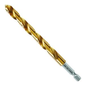 imageBOSCH TI9IM 9Piece Assorted Set Titanium Nitride Coated Metal Drill Bits  Impact Tough with ImpactRated Hex Shank Ideal for HeavyGauge Carbon Steels Light Gauge Metal Hardwood38 Diameter