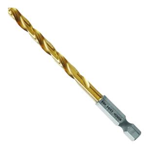 imageBOSCH TI9IM 9Piece Assorted Set Titanium Nitride Coated Metal Drill Bits  Impact Tough with ImpactRated Hex Shank Ideal for HeavyGauge Carbon Steels Light Gauge Metal Hardwood1364 Diameter
