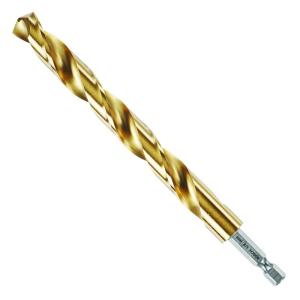 imageBOSCH TI9IM 9Piece Assorted Set Titanium Nitride Coated Metal Drill Bits  Impact Tough with ImpactRated Hex Shank Ideal for HeavyGauge Carbon Steels Light Gauge Metal Hardwood12 Diameter