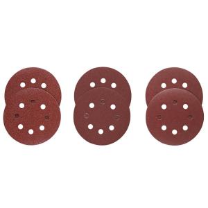 imageBosch SR5R000 6Piece Assortment 5 in 8 Hole HookandLoop Sanding Discs5 inch