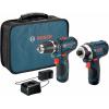 imageBOSCH 12V Max 2Tool Brushless Combo Kit with 38 In DrillDriver 14 In Hex Impact Driver and 2 2 Ah Batteries GXL12V220B2212V Kit