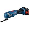 imageBOSCH GOP18V34N 18V Brushless StarlockPlus Oscillating MultiTool Bare Tool Cordless Variable Speed with 114 In BiMetal Plunge Cut Bladew 18V 4 Ah Battery