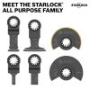 imageBOSCH OSL114F3 3Pack 114 In Starlock Oscillating Multi Tool All Purpose BiMetal Plunge Cut Blades for Applications in Wood Wood with Nails Drywall PVC Metal Nails and Staples114 In