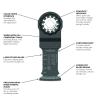 imageBOSCH OSL114F3 3Pack 114 In Starlock Oscillating Multi Tool All Purpose BiMetal Plunge Cut Blades for Applications in Wood Wood with Nails Drywall PVC Metal Nails and Staples114 In