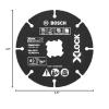 imageBOSCH CMWX450 412 In XLOCK Carbide MultiWheel Compatible with 78 In Arbor for Applications in Cutting Wood Wood with Nails Plastic Plaster412 In