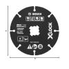 imageBOSCH CMWX450 412 In XLOCK Carbide MultiWheel Compatible with 78 In Arbor for Applications in Cutting Wood Wood with Nails Plastic Plaster5 In