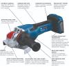 imageBOSCH GWX18V13CB14 PROFACTOR 18V XLOCK ConnectedReady 5  6 In Angle Grinder Kit with 1 CORE18V 8 Ah High Power BatteryTool Only w Paddle Switch