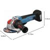 imageBOSCH GWX18V50PCN 18V XLOCK EC Brushless ConnectedReady 412 In  5 In Angle Grinder with No LockOn Paddle Switch Bare ToolBare Tool