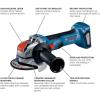 imageBOSCH GWX18V8N 18V XLOCK Brushless 412 Inch Angle Grinder with Slide Switch Toolfree Disc Swap Bare ToolTool Only