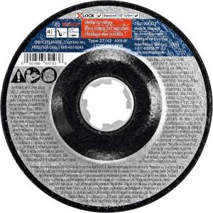 imageBOSCH GWX27LM450 412 In x 14 In XLOCK Metal Grinding Abrasive Wheel 30 Grit Compatible with 78 In Arbor Type 27 for Applications in Metal GrindingMetal Grinding