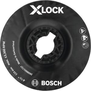 imageBOSCH MGX0450 412 In XLOCK Backing Pad with XLOCK Clip  Medium Hardness Use with Fiber Discs for Applications in Metal Surface Finishing Weld Blending Rust Removal412 In