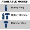 imageBOSCH 11255VSR Bulldog Xtreme 8 Amp 1 Inch Corded Variable Speed SDSPlus ConcreteMasonry Rotary Hammer and BOSCH HCK001 7 Piece CarbideTipped SDSplus Rotary Hammer Drill Bit Setw 7pc Drill Bit Set