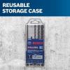 imageBOSCH HCK001 7 Piece CarbideTipped SDSPlus Rotary Hammer Drill Bit Set with Storage Case5pc