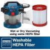imageBosch GAS18V3N 18 V 26Gallon WetDry Vacuum Cleaner with HEPA Filter Bare Tool