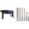 imageBOSCH 11255VSR Bulldog Xtreme 8 Amp 1 Inch Corded Variable Speed SDSPlus ConcreteMasonry Rotary Hammer and BOSCH HCK001 7 Piece CarbideTipped SDSplus Rotary Hammer Drill Bit Setw 7pc Drill Bit Set