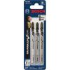 imageBOSCH T113A3 3Pack 4 In Knife Edge TShank Jig Saw Blades Ideal for Applications in Soft Materials Cardboard Leather Carpeting Polystyrene