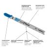 imageBosch T127D 5Piece 4 In 8 TPI Special for Aluminum TShank Jig Saw BladesFast Cuts for Metal