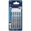 imageBosch T127D 5Piece 4 In 8 TPI Special for Aluminum TShank Jig Saw BladesFlexible Cuts for Metal