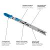 imageBosch T127D 5Piece 4 In 8 TPI Special for Aluminum TShank Jig Saw BladesStraight Cuts for Metal