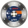 imageBOSCH DB442C 4 in Premium Turbo Rim Diamond Blade with 58 in 78 in Arbor for Smooth Cut WetDry Cutting Applications in Concrete Masonry7 In