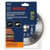 imageBOSCH DB442C 4 in Premium Turbo Rim Diamond Blade with 58 in 78 in Arbor for Smooth Cut WetDry Cutting Applications in Concrete Masonry7 In