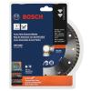 imageBOSCH DB442C 4 in Premium Turbo Rim Diamond Blade with 58 in 78 in Arbor for Smooth Cut WetDry Cutting Applications in Concrete Masonry7 In