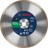 imageBOSCH DB443C 4 in Premium Continuous Rim Diamond Blade with 58 in 78 in Arbor for Clean Cut WetDry Cutting Applications in Tile Granite MarbleWetDry