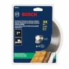 imageBOSCH DB443C 4 in Premium Continuous Rim Diamond Blade with 58 in 78 in Arbor for Clean Cut WetDry Cutting Applications in Tile Granite MarbleWetDry