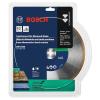imageBOSCH DB443C 4 in Premium Continuous Rim Diamond Blade with 58 in 78 in Arbor for Clean Cut WetDry Cutting Applications in Tile Granite MarbleWetDry